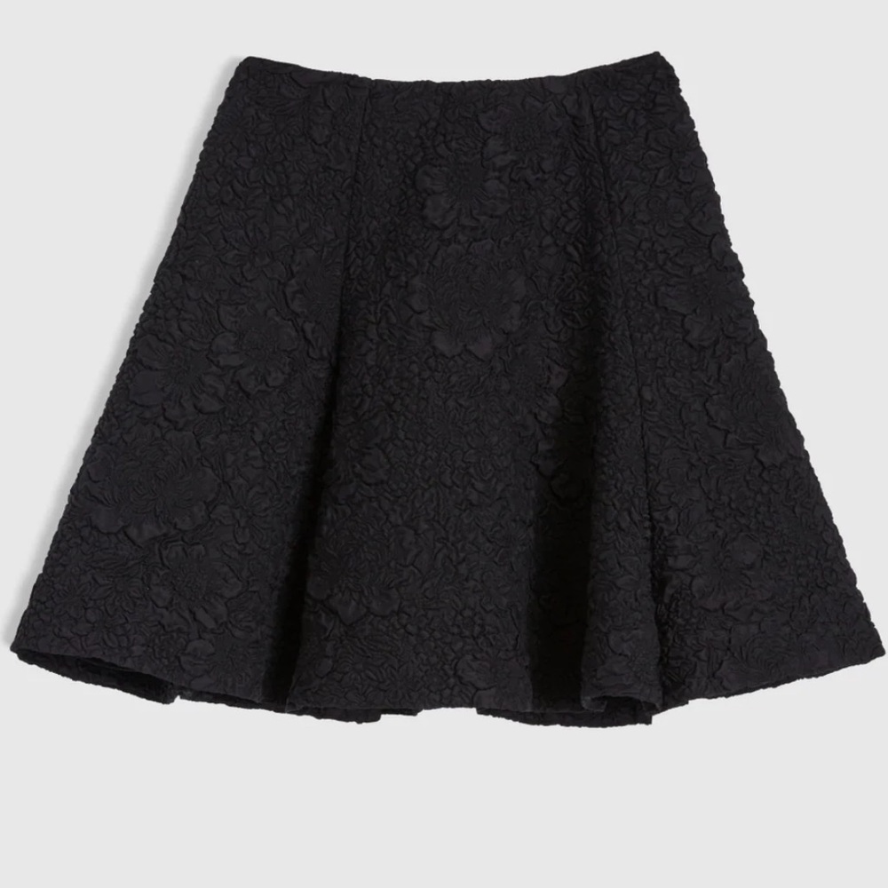 BRAND NEW Rochas Black Textured Skirt in Size 38
